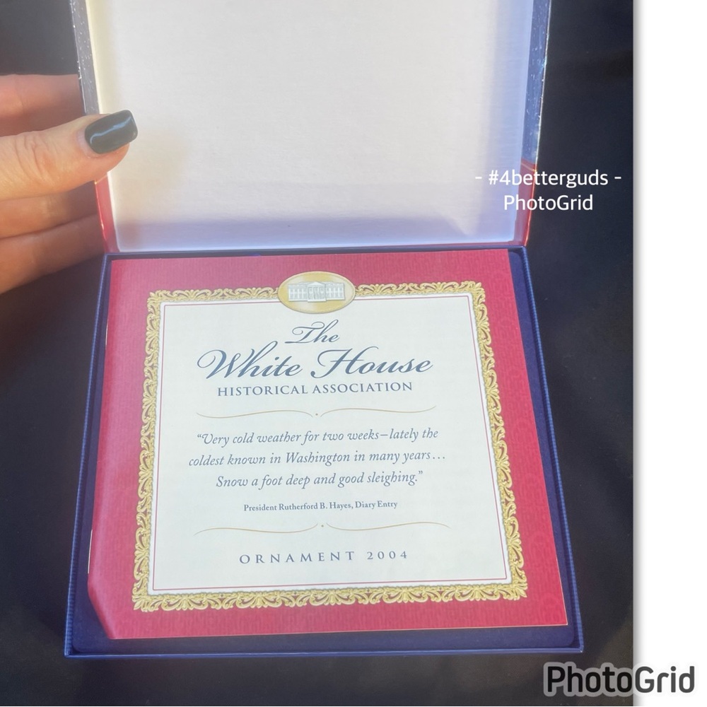 New 2004 White House Rutherford B Hayes Sleigh Historical Ornament Collection - Picture 6 of 12